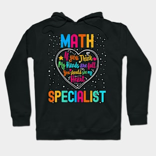 Math Specialist Appreciation Week Back To School Heart Hoodie